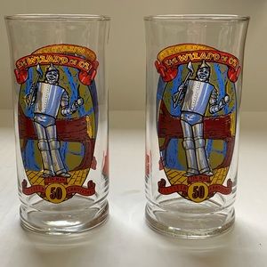 Vintage 1989 Wizard of Oz Coca Cola 50th Anniversary Glass set